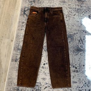 Men’s Empyre Brown Wash Denim Relaxed Fit Jeans